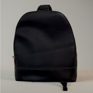 Sole Society Faux Leather Black Backpack